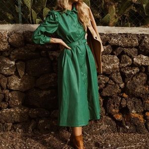 Lumina pu leather dress/coat